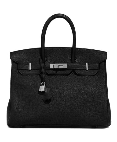 Hermes Birkin 35 Togo Leather Bag Black